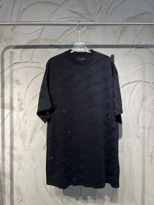 Luxe merk Bale Full Diamonds Retro Distressed Oversized nc Print T-shirts oa Unisex loszittende T-shirts
