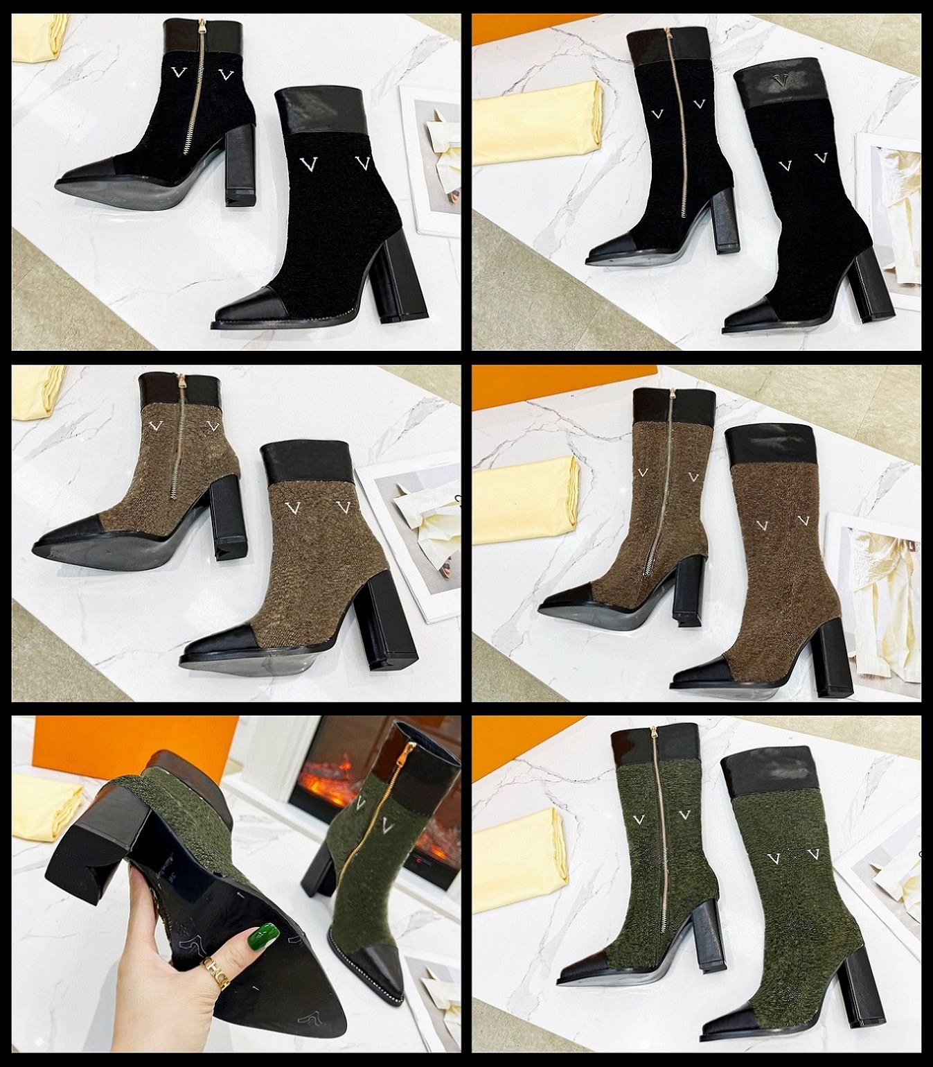 Luksusowe buty marki Paris Designer Boot oryginalne skórzane botki kostki Kobieta krótkie buty trampki Treaker Sandały Treszcze przez TOPSHOE99 W173 01