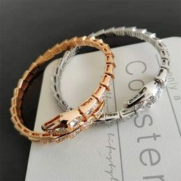 Luxury merk armbandontwerper armbanden Golden Rose Gold armbanden voor mannen aangepaste vrouwen sieraden minnaar bangle slang voortreffelijk koper creatieve handdecoratie