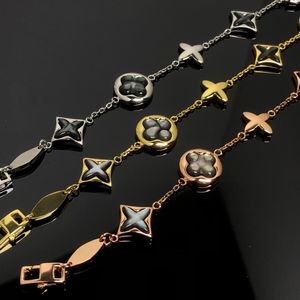 Luxe merk armbanden v designer sieraden premium grijze mini vijfbloem bracelet klassieke pointy bloem ronde bloem friary armband zilveren golden goud