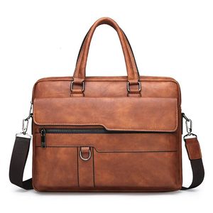 Branche de luxe Business Motspèdes Men Men Leather Hands pour homme Messenger Bag Office A4 ordinateur portable Maletote Sacs 240410