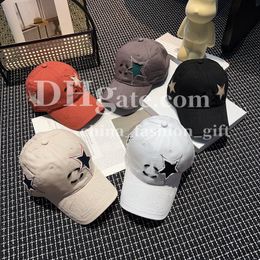 Luxury merk Cap Designer Five Pointed Star geborduurde hoed unisex Fashion Street Baseball Cap Outdoor Sunscreen Hoed