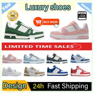 Marque de luxe conception de chaussures décontractées formateur mode cuir à lacets marque âne en daim noir blanc rose rouge bleu jaune vert baskets rétro en daim pour femmes