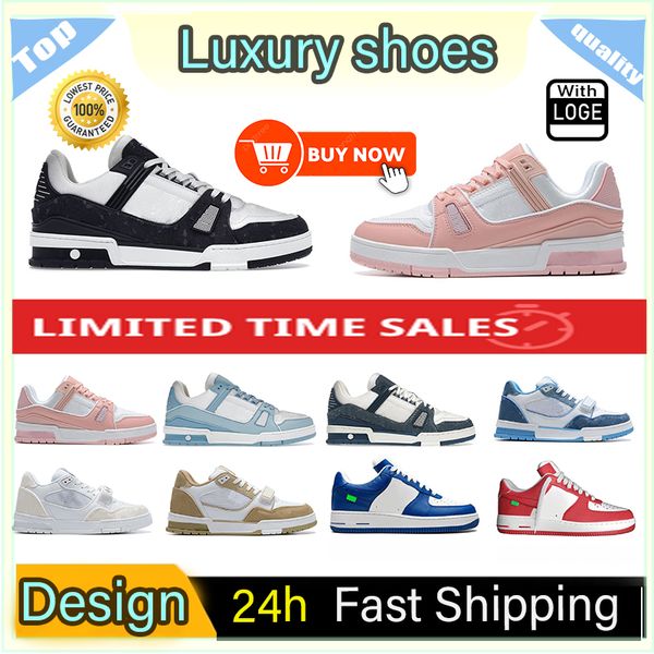 Marque de luxe conception de chaussures décontractées formateur mode cuir à lacets marque âne en daim noir blanc rose rouge bleu jaune vert baskets rétro en daim pour hommes femmes