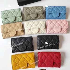 Brand de luxe CC portefeuille pour femmes détenteurs de cartes classiques designer classiques Caviar Sheepwin Purse