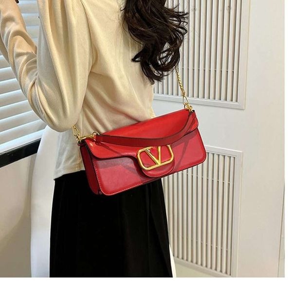 Marca de lujo Bolsas de cadena Moda V Carta Cartera Vintage Damas Color sólido Bolso de cuero Diseñador Hombro Bolso bandolera DHL Free5677e