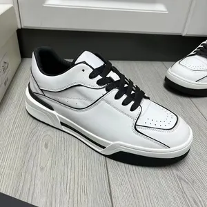 Luxe Merk Koeienhuid Sneakers Casual Schoenen Gestreept Vintage Sneaker Platform Trainer Flats Trainers Outdoor Schoen Seizoen Shades Klassieke Heren Schoenen maat 38-45 edj0214d