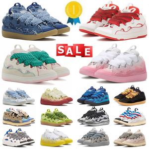 Luxury merk Curb Sneakers Lavinss schoenen vrouw denim zilveren metallic roze blauw zwart witte platte hakken lavines ontwerper beroemde trainers damesheren heren schoen groot formaat 46