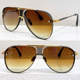 Marque de luxe DECADE-TWO hommes lunettes de soleil designer classique pilote cadre noir cadre en maille métallique lunettes de soleil tendance à la mode DRX-2082