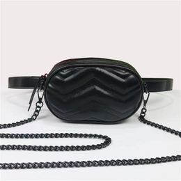 Sac de ceinture de styliste de marque de luxe, sacs Fanypack de taille avec sangle réglable, chaîne en or noir Long1739/7735