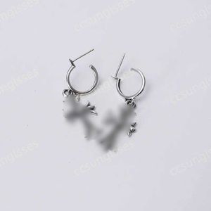 Boucles de marques de luxe Chromees Boucles d'oreilles coeurs Chromees Boucles d'oreilles pour femmes croix Jewerlry Old Mens Womens Earclasps Fashion Heart Ring Girl Girl Eartrop Earstud A3