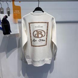 Luxe merkontwerper heren winter pluche ronde hals hoodie mode Europese station verdikte hoodie pullover paar hoodie MAAT S--2XL