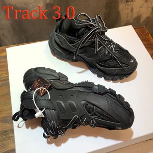 Luxury merkontwerper Men Women Casual Shoes Track 3 3.0 Triple Black Sneakers Tess.S.Gomma lederen trainer nylon gedrukte platform trainers schoenen