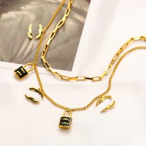 Luxury merk Designer kettingen 18K Gold Ploated Letter Ketting Dames Wedding Sieraden Accessoires Geschenk