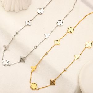 Colliers de pendants de créateurs de marque de luxe ne se décollant jamais 18 carats en or argent en argent en acier inoxydable lettre de cou collier pendentif chaîne de bijoux accessoires