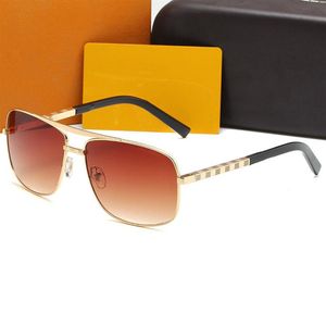 Diseñador de marca de lujo Gafas de sol polarizadas Lente Piloto Gafas de sol de moda para hombres Mujeres Gafas de sol deportivas vintage Oro negro con Cas258R