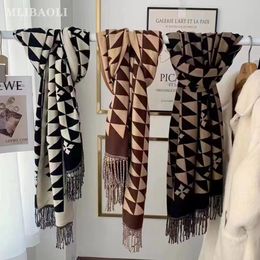 Marca de lujo Diseñador bufanda de punto primavera invierno mujer bufanda carta cálida cachemira bufandas chales cuello pañuelo pashmina señora abrigo 259