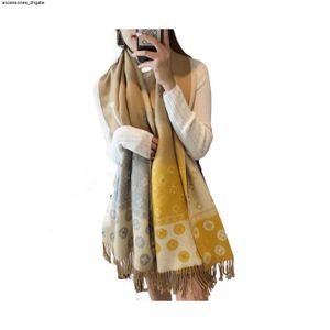 luxe Merk designer sjaal Winter Hoge kwaliteit Kasjmier Dames Dikke warme Mode Sjaal buitenshuis Vrije tijd Gedrukte letter jacquard soepelheid