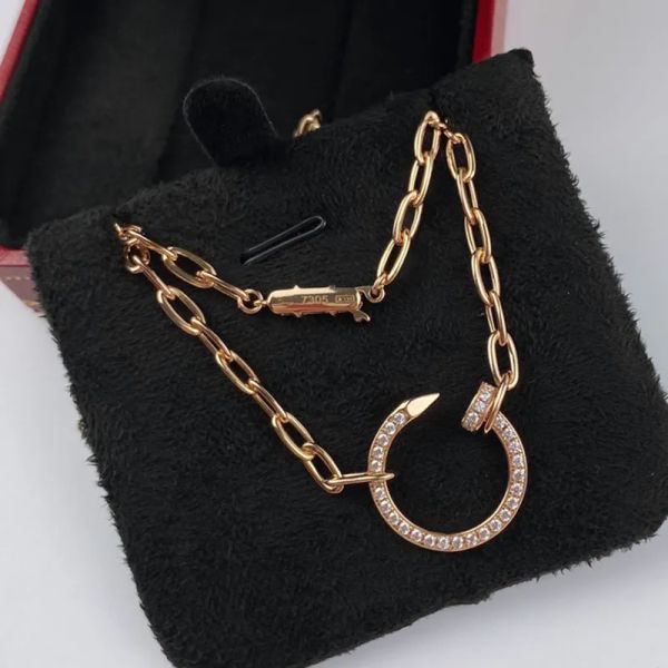 Colliers avec pendentif en acier inoxydable pour hommes et femmes, marque de luxe, pendentif en diamant, à la mode, bijoux de fête de mariage, Au 750