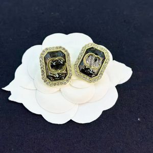 Pendientes de perlas con diamantes de imitación de cristal para mujer, aretes geométricos con letras G, joyería para fiesta y boda, marca de lujo