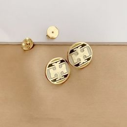 Luxury merkontwerpers Letters Stud Brass Earrings originele logo bedrukte mode -sieraden