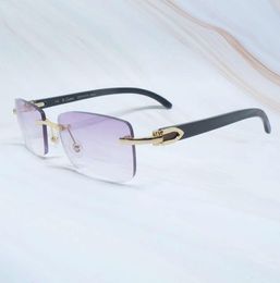 Marca de lujo Digner Sunglass Men Carter Glass Wood Fram White Buffalo Horn Gafas de sol de gafas de sol Houten Eyewear3004183