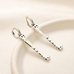 Boucles d'oreilles de luxe Designer pour femmes boucles d'oreilles détachables étalon les lettres de cerceau long paillettes à glass