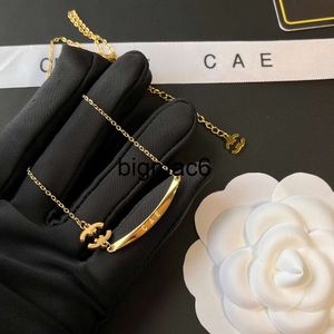 Luxe merk elleboog brief hanger ketting ontworpen voor vrouwen lange ketting 18k vergulde ketting designer sieraden prachtige accessoires paar cadeau met doos