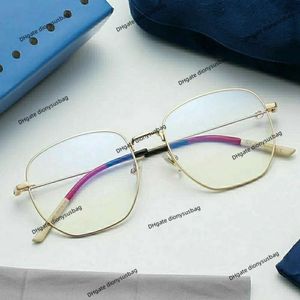 Luxe merk brillen ontwerper nieuwe mode ultradunne anti-blauwe bijziendheid bril rond frame heren en dames plat
