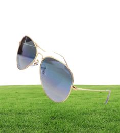 Luxury merk Fashion Round Women Men Men Sunglasses Glazen Lens Metal Frame 3025 3026 Highquality Pilot UV4006785163
