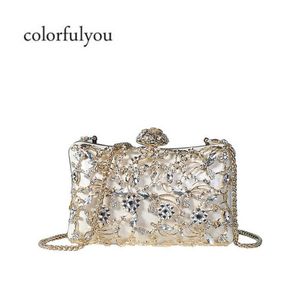 Luxury merk Fashion Women Evening Clutches Turnes Purpery Crossbody Crossbody Schoudertas Dames Diamanten Purse voor feesthandtassen 230401