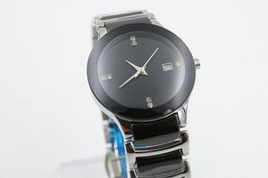 Vente chaude ull haute qualité limitée dames montre en céramique noire ronde TICHY haute qualité date en céramique noir femmes montres de mode rd1101