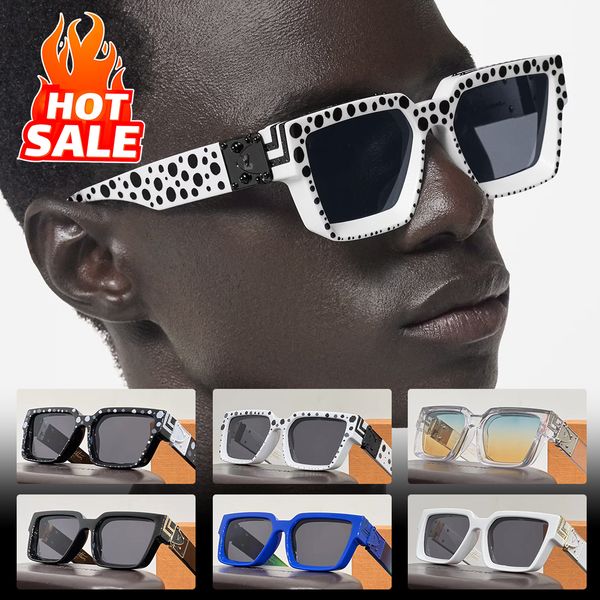 Gafas de marca de lujo Gafas con letras L y V Steampunk x YK 1.1 Millonarios Gafas de sol con puntos pintados Gafas de sol de moda de diseñador Z1900W Z1900 Z1910E Z1940E Z1812E