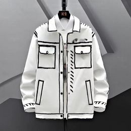 Brand de luxe Handsome Mens Jacket Denim Jacket High Quality Exquis Bomber Jacket Imprimé Single Breasted Designer Spring and Automne New Design Jeans Jacket 9838