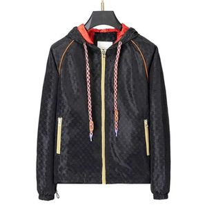Luxe merk hoodie jacquard jas wintervest nylon winddichte jas designer honkbaluniform buitensporten lichte zonwerende hoody jas