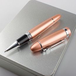 marca de lujo Jinhao 159 Pen de rollerball Black Metal Elegante con Twist Silver Gift Office Supplies de bolígrafos