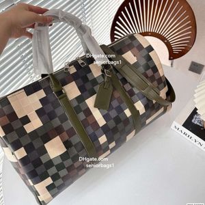 Bolsa de viaje Keepall de marca de lujo para hombre y mujer, bolso de diseñador de bolsos, bolso grande de cuero real, bolsos de hombro de moda con caja