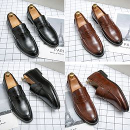 Molages de marque de luxe hommes chaussures en cuir noir marron