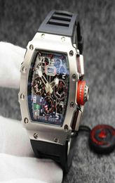 Luxe merk heren automatisch mechanisch horloge Zwart Rood Rubber Geel Rose Goud Richard Horloges Roestvrij staal Saffier AAA Top 209154765