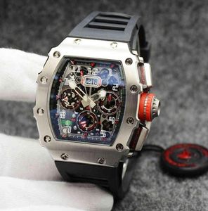 Luxe Merk Heren Automatisch Mechanisch Horloge Zwart Rood Rubber Geel Rose Goud Richard Horloges Roestvrij Staal Saffier AAA Top 202744036