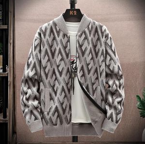Luxe merk heren designer trui vest jas slim fit lente heren trui met lange mouwen