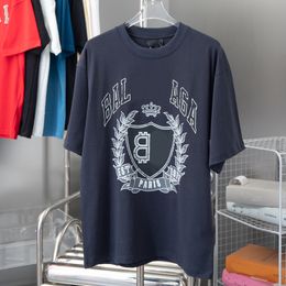 Marca de lujo para hombre camiseta de diseñador camisetas lavadas polos cuello redondo estampado estilo polar ropa de verano con calle de algodón puro BA camiseta para hombres mujeres BA851217