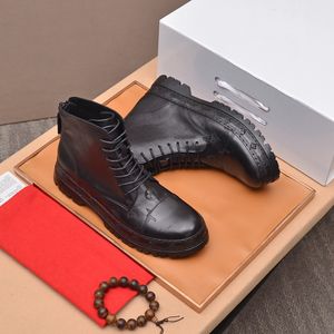 Marque de luxe hommes Oxfords chaussures habillées haut loisirs décontracté en cuir véritable à lacets bottes de neige d'hiver taille 38-44