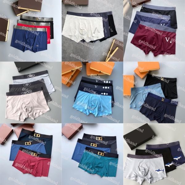 Brands de luxe Mentes Mentille Pantes Designer Ice Silk Soft Boxers Sexy Male Mâle Sous -wear Briefs