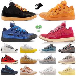 luxe merk heren dames nette schoenen reliëf leer curb sneakers platform kalfsleer streep stretch katoen laag rubberen loafers zool trainers des chaussures groot formaat