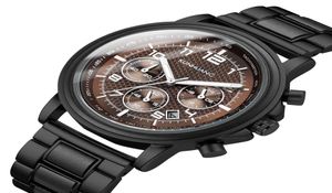 Brand de luxe Mens en bois Quartz montre des hommes Sport Sport imperméable Watch Man Chronograph Wooden Watches6936440