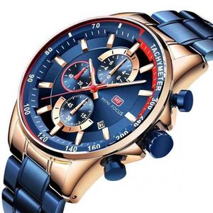 Marque de luxe Mini Focus 0218G montre-bracelet chronographe à Quartz pour hommes 245K