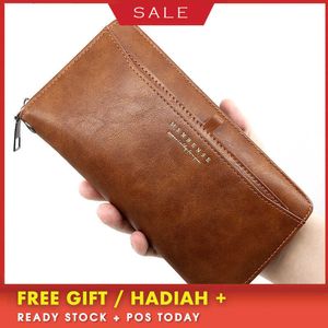 Marca de lujo Mini billetera Versión coreana Hombres largos con cremallera Bolso de moda e informal Bolso de teléfono móvil de gran capacidad con múltiples tarjetas