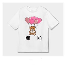 marque de luxe MOSC enfants designer t-shirt bébé vêtements enfant t-shirt Parenting manches courtes 15 styles tops lettres d'ours d'été noir blanc rose
