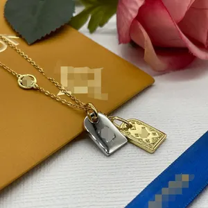 Marque de luxe collier pendentif designer mode bijoux cjeweler lettre plaqué or chaîne en argent pour hommes femme à la mode tiktok ont des colliers bijoux VN-24